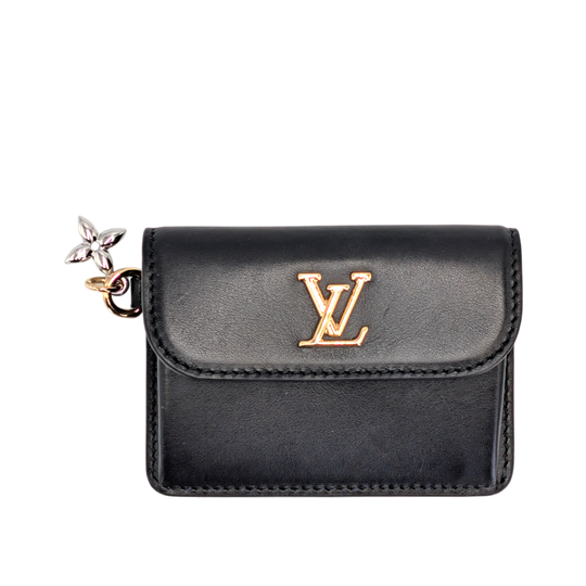 Louis Vuitton Tiny Recto Verso Black Card Holder Bloom