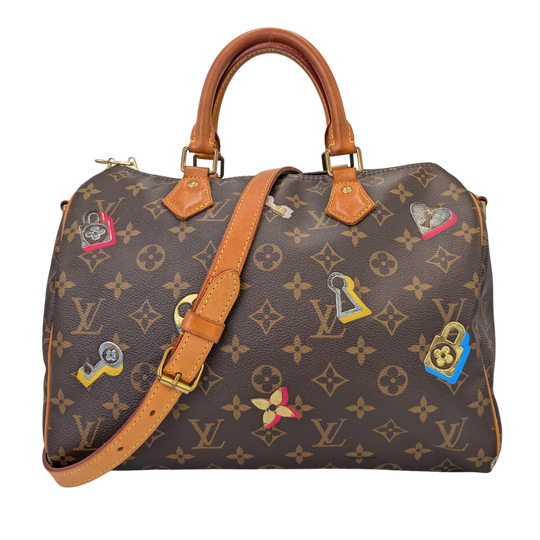 Louis Vuitton Speedy Bandoulière 30 Lock & Key Limited Edition Monogram Canvas