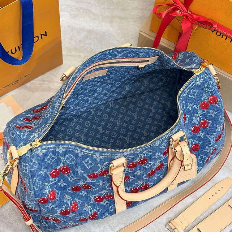 Replica LV x TM Keepall Bandoulière 45 M13875 (6)